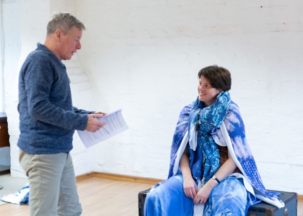 Kevin Dyer and Claire Weetman in rehearsal. 